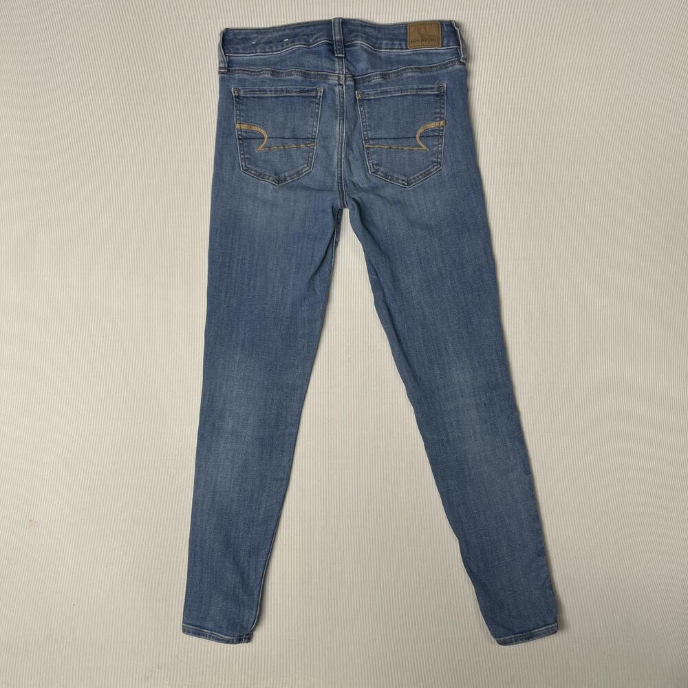 American Eagle Outfitters Jeans Womens 4 Blue Med Wash Mid Rise Skinny Stretch